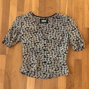 Reformation Floral Print V-Neck Top